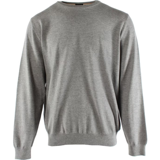 BOSS Black Herren Pullover grau unifarben