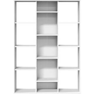 Rumdeler/Bogreol 100X24X140 Cm Konstrueret Træ - Hvid