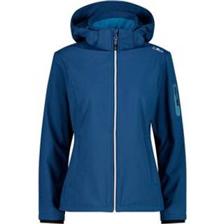 CMP Women's Softshell Jacket Zip Hood Softshelljakke Damer størrelse 44 farve blå