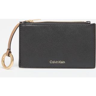 Foil Logo Top Zip Card Holder - Black - One Size