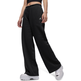 Jordan Brooklyn Fleece-bukser med åben kant til kvinder - sort - XS (EU 32-34)