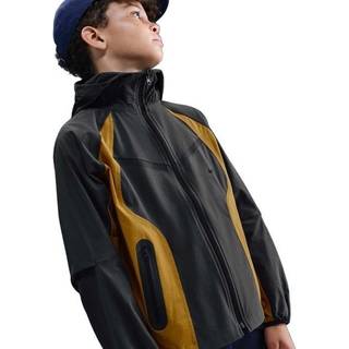 Vævet Nike Tech-jakke til større børn (drenge) - grå - M