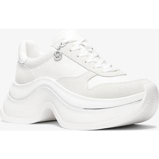 MK Arla Leather and Suede Trainer - White - Michael Kors - EU 37