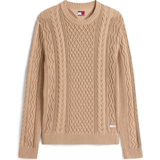 Tommy Jeans Tommy Jeans Brown Badge Cable Knit Slim Jumper