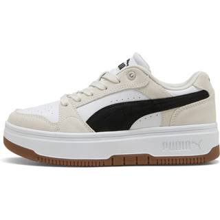 PUMA Rebound Femme Low Suede Sneakers Women, Shoes, White/Black/Frosted Ivory, 38 - Frosted Ivory - 38