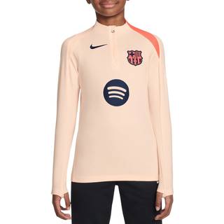 Maskinstrikket FC Barcelona Strike Third Nike Dri-FIT Total 90-fodboldtræningstrøje til større børn - Orange