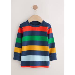Next Multi Bright 100% Cotton Long Sleeve Stripe T-Shirt (3mths-7yrs)