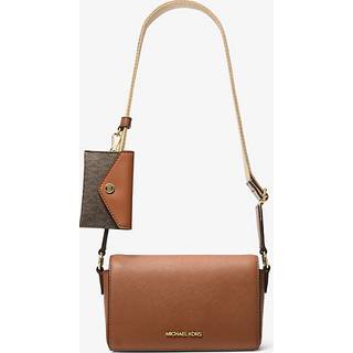 MK Vincent Small Saffiano Leather Crossbody Bag with Signature Logo Card Case - Brown - Michael Kors - ONE SIZE