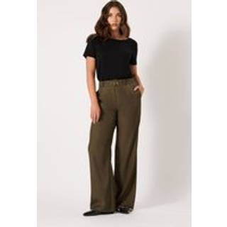 Lts Tall Chocolate Brown Wide Leg Belted Trousers Long > 16 Lts | Tall Women's Smart Trousers - Long 16