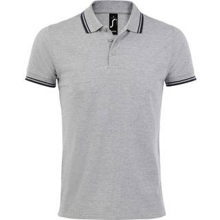 SOL´S L591 Poloshirts Grey Melange / Navy XL
