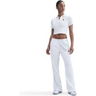 Cropped NikeCourt Heritage-tennispolo med korte ærmer til kvinder - hvid - M (EU 40-42)