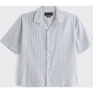 Abercrombie & Fitch Abercrombie & Fitch Blå Seersucker Stribet Skjorte