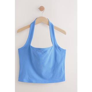 Next Blue Square Neck Halter Vest Top