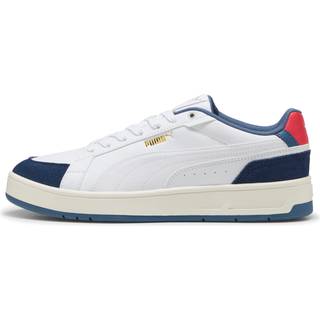 PUMA Court Classico Sport Sneakers Unisex, Shoes, White/Persian Blue, 40.5 - Persian Blue - 40.5