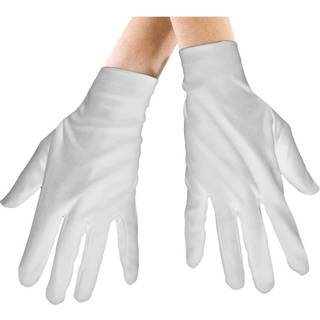 Weiße Stoffhandschuhe