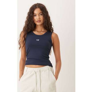 Modal Stretch Rib Tank Top - Blue - XS