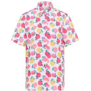 shirt-blouse in pink printed