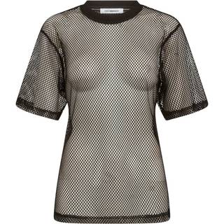 Co'couture Nellycc Net Oversize Tee Toppe & T-Shirts 33133 96-Black (XLARGE)