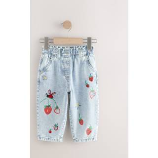 Next Denim Stripe Strawberry 100% Cotton Jeans (3mths-7yrs)