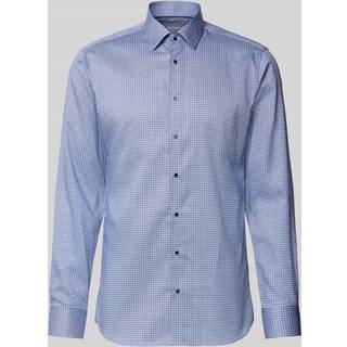 MODERN FIT Shirt in blue printed