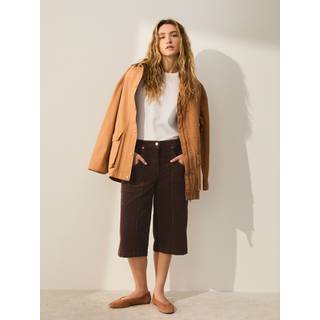 Next Brown Washed Cord Shorts