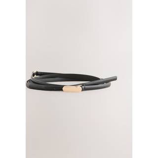 Next Black/Gold Tone Double Wrap PU Belt