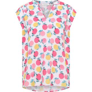 T-shirt blouse in pink printed