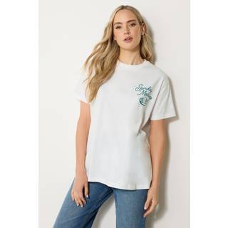 Long Tall Sally Long Tall Sally White Oversized Breakfast Club T-Shirt