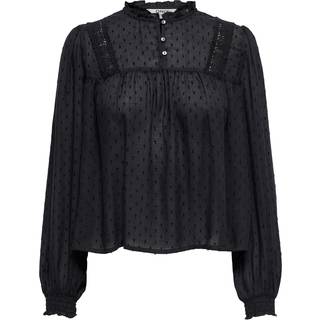Only - Onlpelia Life Ls Dobby Top - 4861794 Black