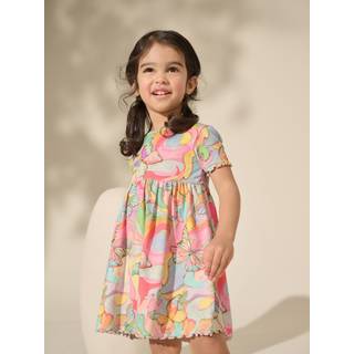 Next Rainbow Butterfly Ribbed Jersey Dress (3mths-7yrs) - 80-86cm (12-18 Months)