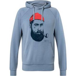 super.natural Favourite Sailor Hoodie Merinohoodie Herrer størrelse 46 - S farve grå/blå