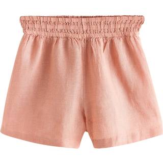 Next Peach Pink 100% Linen Shorts
