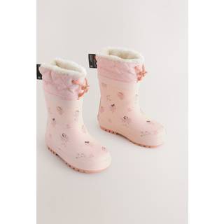 Next Fairy Pink Thinsulate Lined Cuff Wellies