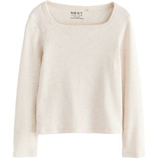 Next Langærmet T-shirt med rund hals og ribkant (3-16år)