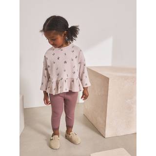 Next Sæt med ribbet top og leggings med lange ærmer (3måneder -7år)
