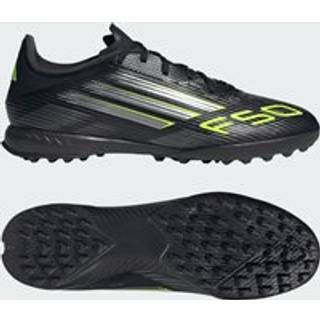 F50 League Turf støvler - Core Black / Iron Metallic / Lucid Lemon - 41 1/3