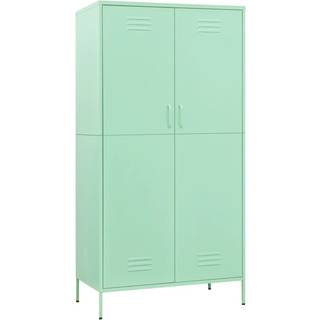 Klædeskab 90X50X180 Cm Stål - Mintgrøn