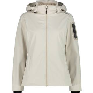 CMP Women's Light Softshell Jacket Zip Hood Softshelljakke Damer størrelse 40 farve beige