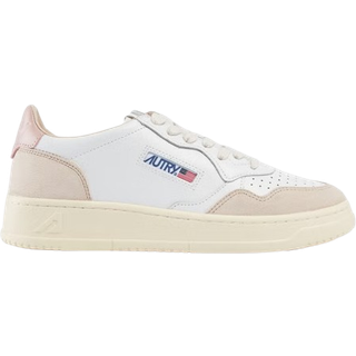 AUTRY MEDALIST LOW SNEAKERS IN WHITE AND POWDER LEATHER AND BEIGE SUEDE - 38