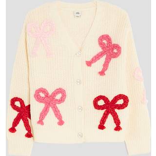 River Island River Island Cream 3D Bow Cardigan
