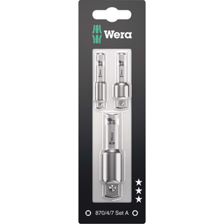 Wera 870/4/7 Sæt A SB, 3 dele
