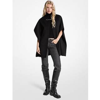 MK Double Face Wool Blend Cape - Black - Michael Kors - ONE SIZE