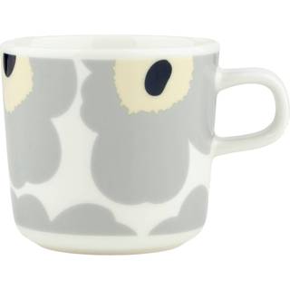 Unikko kaffekop 2 dl, hvid/grå/sand/blå
