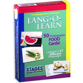 Faser L?ringsmaterialer Lang-o-Learn ESL Food Ordforr?d Fotokort Flashcards til engelsk spansk fransk tysk italiensk kinesisk koreansk +mere