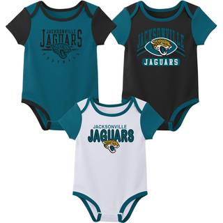 Outstuff NFL Nyfødt baby og spædbarn kortærmet bodysuit sort 3 -pakke - Jacksonville Jaguars 12m