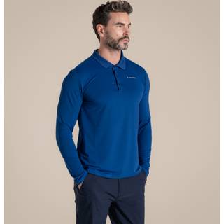 CRAGHOPPERS Polo NosiLife Bramshaw, langærmet, blå