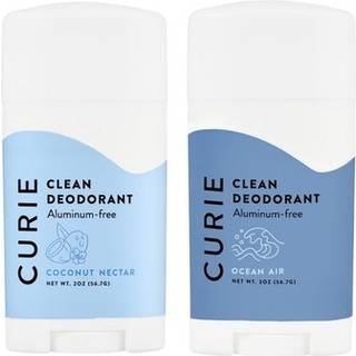 Curie Natural Deodorant til Kvinder - Kokosnektar + Ocean Air - Aluminiumsfri Ren B?redygtig Vegansk Parabenfri (2pk)