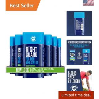 Right Guard Sport Invisible Solid Antiperspirant & Deodorant | 4-i-1 beskyttelse til mnd | 48-timers lugtkontrol Frisk duft 2,6 oz. (tller 6)