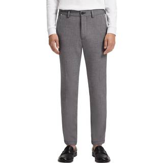 Slim fit bukser i meleret stof med stræk