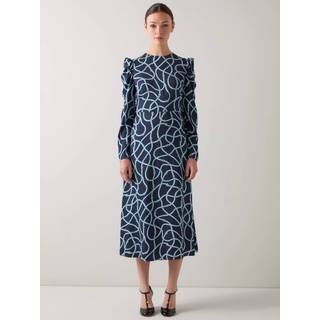 LK Bennett LK Bennett Rope Print Gathered Sleeve Dress - 44